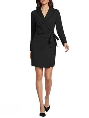 Calvin Klein Classic Chic Black Wrap Dress
